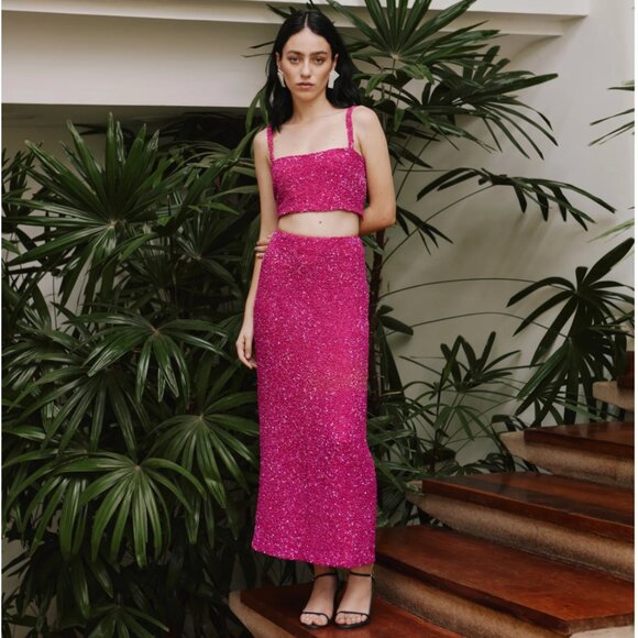 No Pise La Grama Dresses & Skirts - MI LUZ SKIRT IN HOT PINK No Pise La Grama